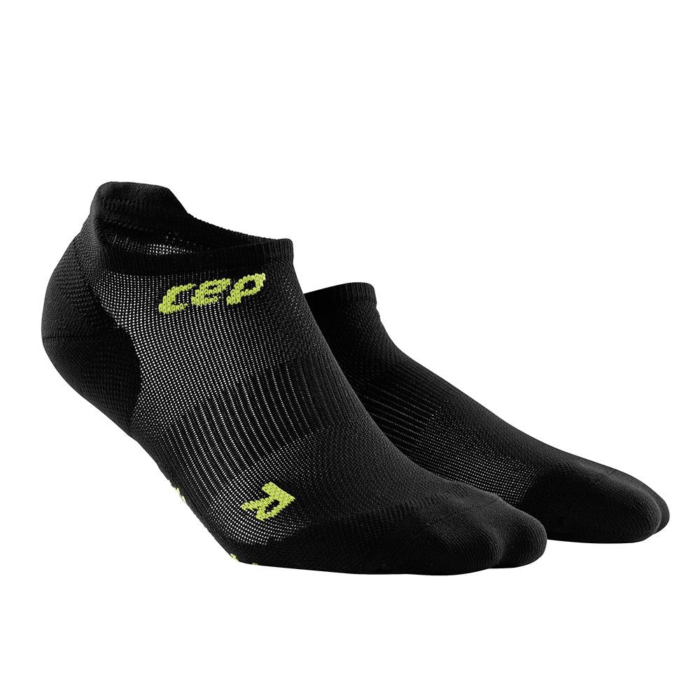 CEP Ultralight No Show Womens Compression Socks (Black/Green)