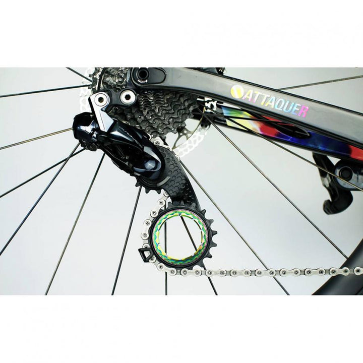 Absolute Black Hollowcage Carbon Pulley Cage (Gold) - BUMSONTHESADDLE