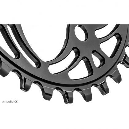 AbsoluteBlack Shimano 1x 104 BCD Oval 9/10/11/12 Speed Chainring (Black) - BUMSONTHESADDLE