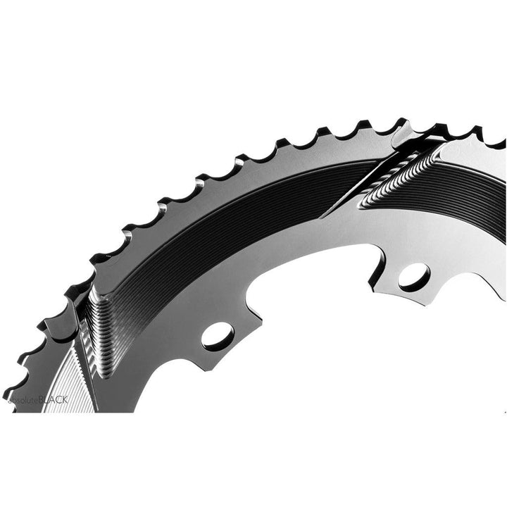 AbsoluteBlack Shimano 2x 110/4 Round 10/11/12 Speed Chainring (Black) - BUMSONTHESADDLE