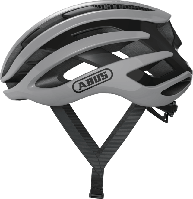 Abus Airbreaker Road Cycling Helmet (Race Grey) - BUMSONTHESADDLE