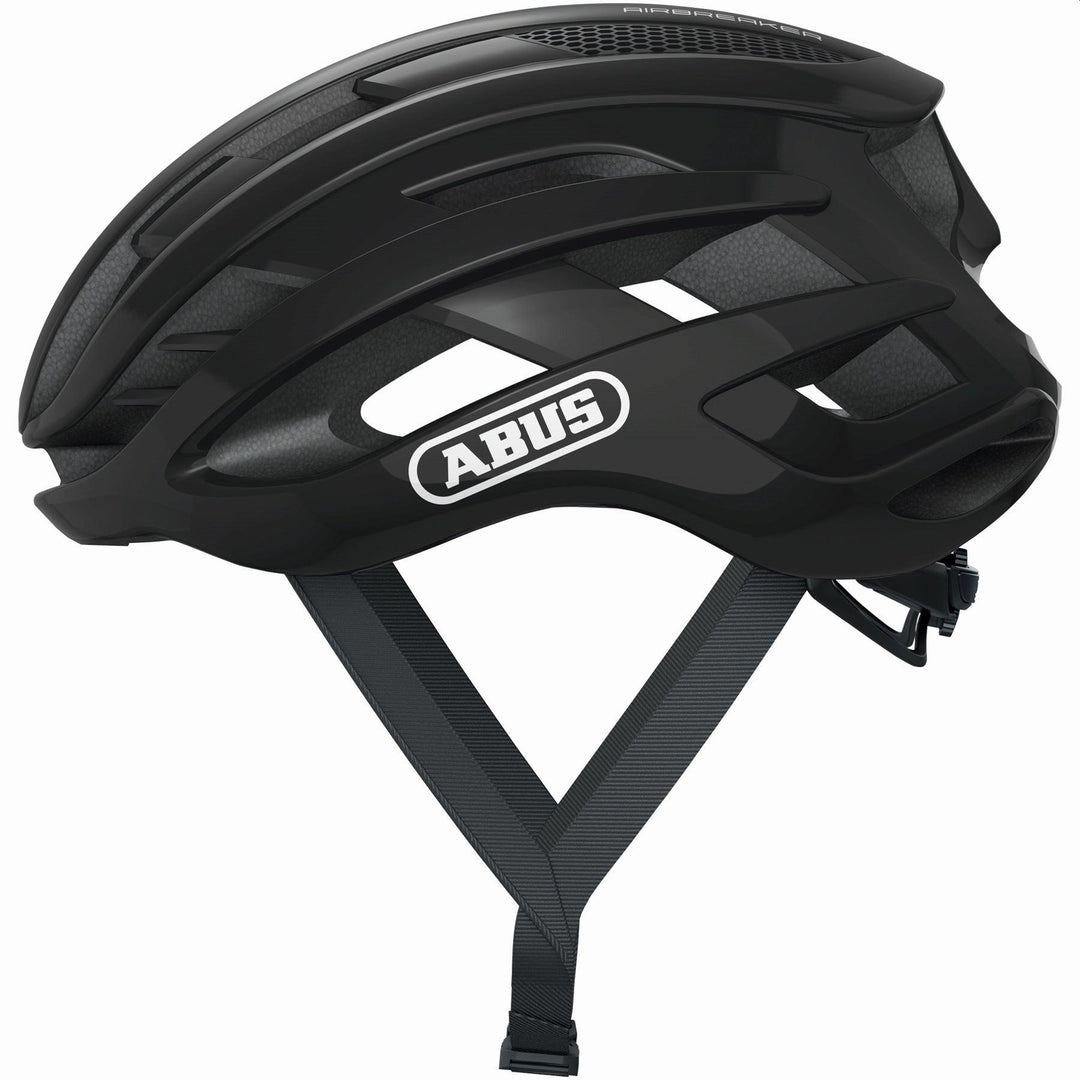 Abus Airbreaker Road Cycling Helmet (Shiny Black) - BUMSONTHESADDLE