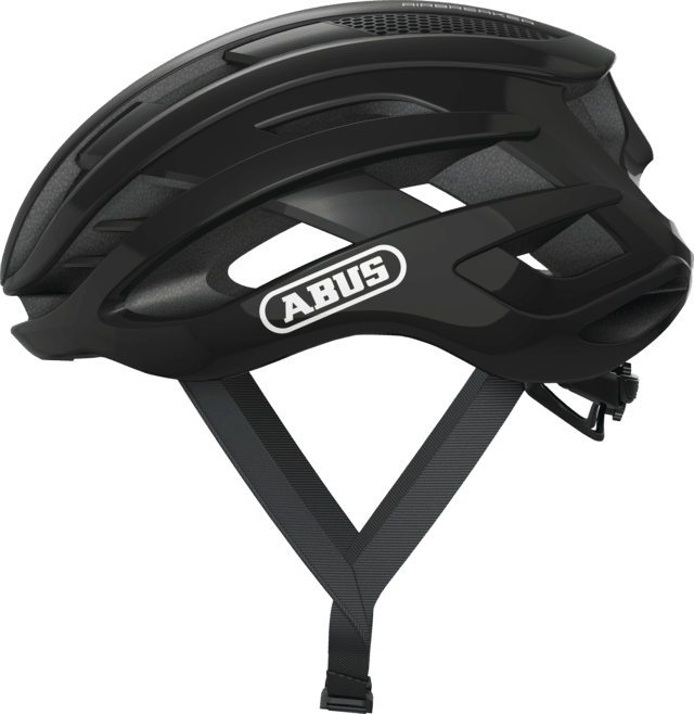 Abus Airbreaker Road Cycling Helmet (Shiny Black) - BUMSONTHESADDLE