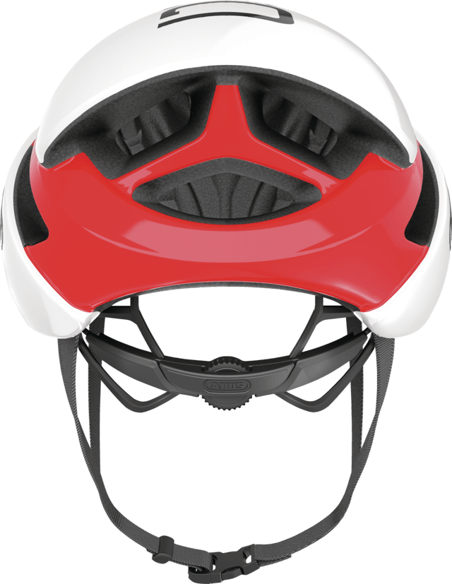 Abus Gamechanger Road Cycling Helmet (White Red) - BUMSONTHESADDLE