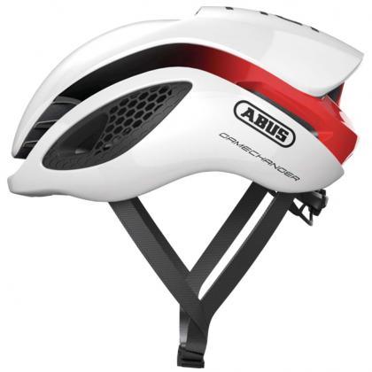 Abus Gamechanger Road Cycling Helmet (White/Red) - BUMSONTHESADDLE