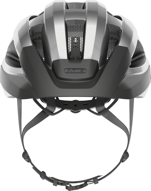 Abus Macator Road Cycling Helmet (Gleam Silver) - BUMSONTHESADDLE