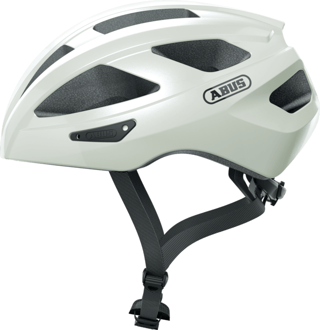 Abus Macator Road Cycling Helmet (Pearl White) - BUMSONTHESADDLE