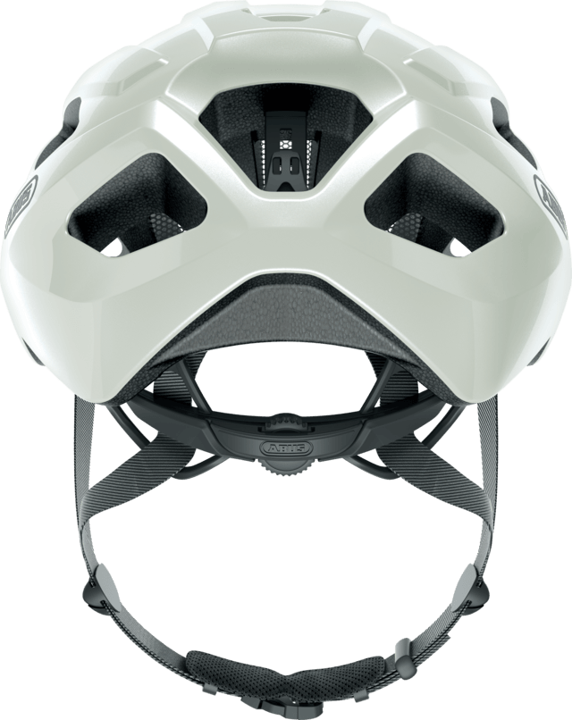 Abus Macator Road Cycling Helmet (Pearl White) - BUMSONTHESADDLE