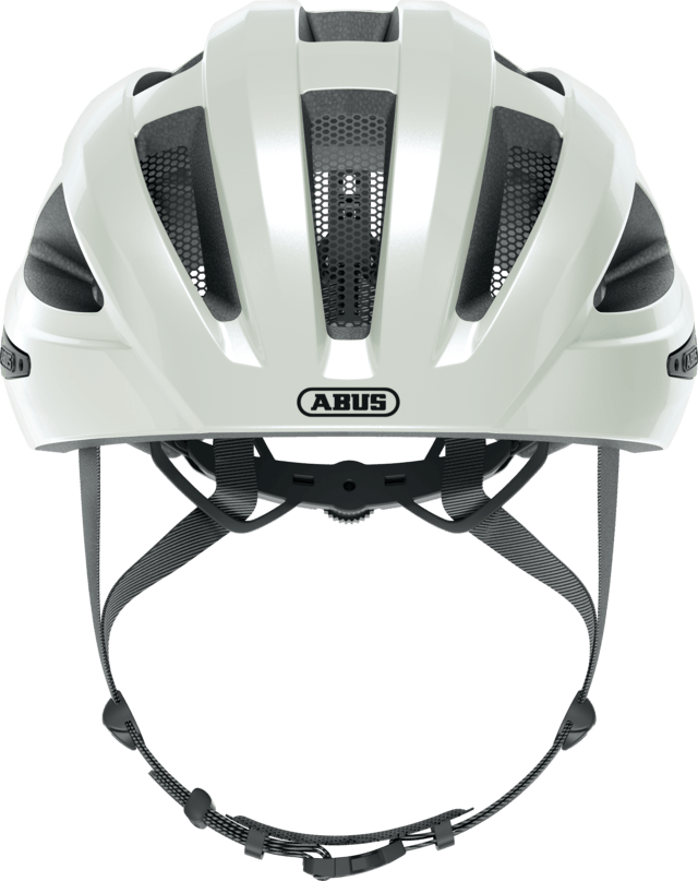 Abus Macator Road Cycling Helmet (Pearl White) - BUMSONTHESADDLE