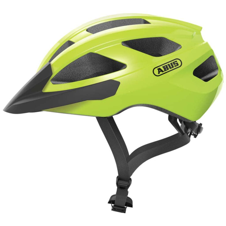 Abus Macator Road Cycling Helmet (Signal Yellow) - BUMSONTHESADDLE