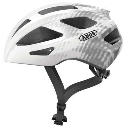 Abus Macator Road Cycling Helmet (White Silver) - BUMSONTHESADDLE