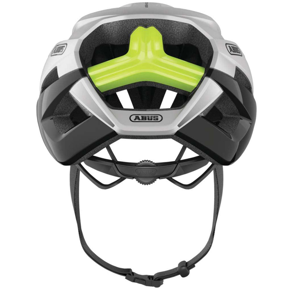 Abus Stormchaser Road Cycling Helmet (Gleam Silver) - BUMSONTHESADDLE