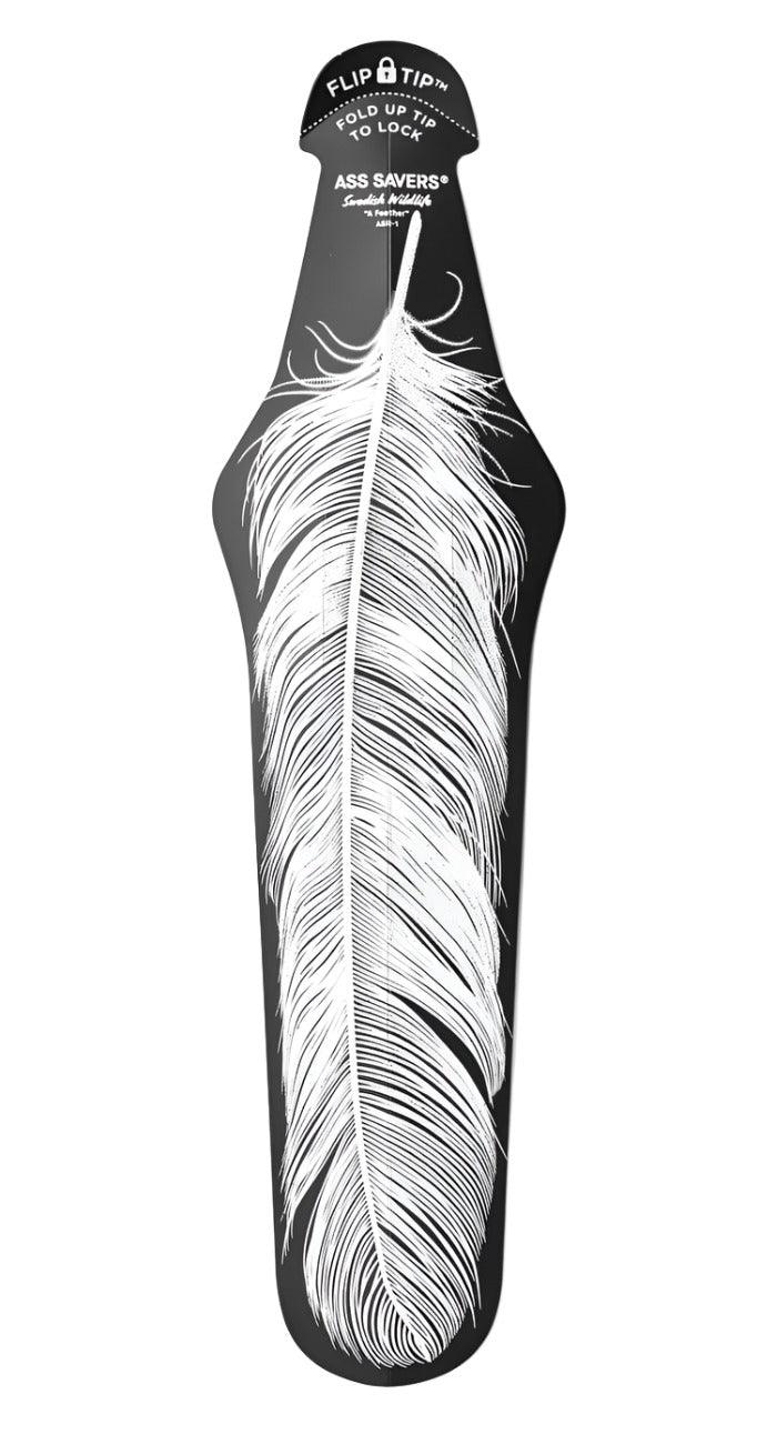 Ass Saver Regular Fender (White Feather) - BUMSONTHESADDLE