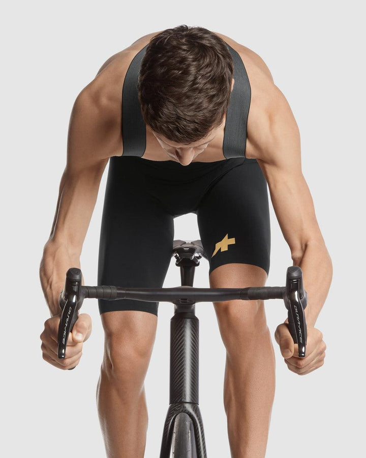 Assos Equipe RSR S9 Targa Mens Cycling Bibshorts (Flamme D’Or) - BUMSONTHESADDLE