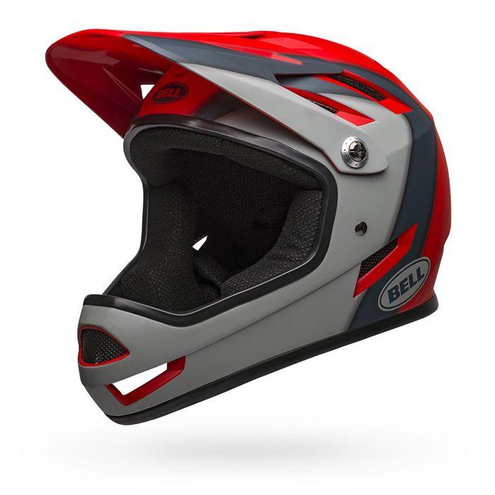 Bell Sanction Full Face Helmet (Matte Crimson/Slate/Dark Grey)