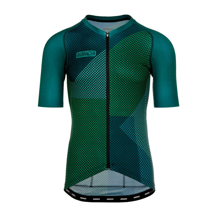 Bioracer Spitfire Blitzz Mens Cycling Jersey (Green) - BUMSONTHESADDLE
