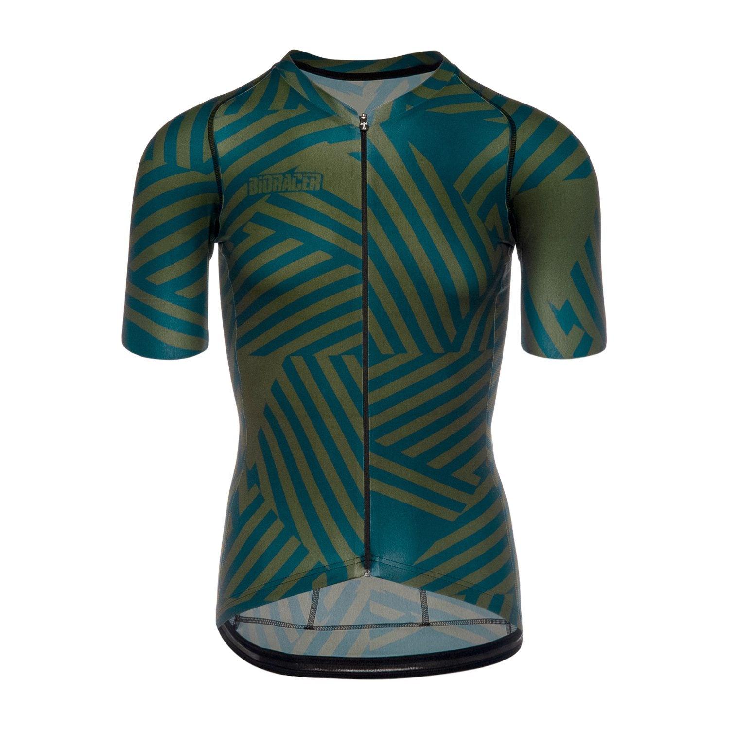 Bioracer Spitfire Mens Cycling Jersey (Don Dazzle/Petrol Olive Bioracer Spitfire Mens Cycling Jersey (Don Dazzle/Petrol Olive