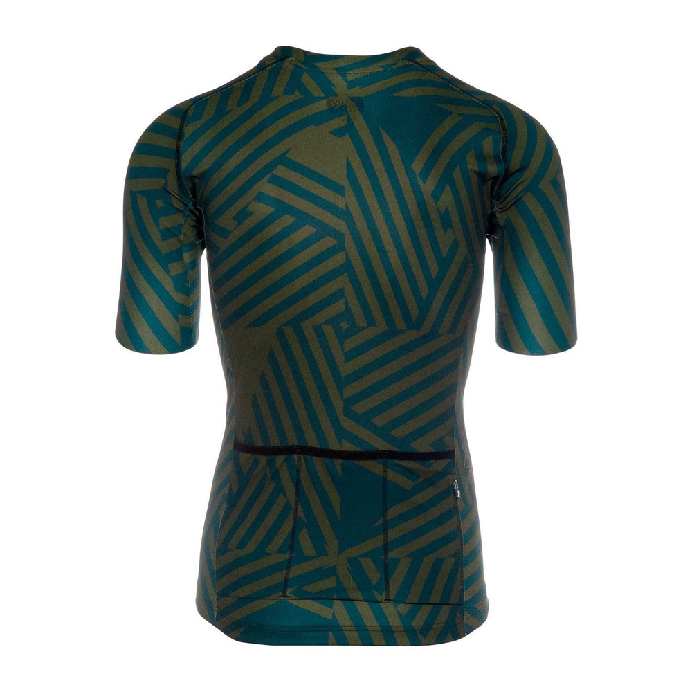 Bioracer Spitfire Mens Cycling Jersey (Don Dazzle/Petrol Olive) - BUMSONTHESADDLE