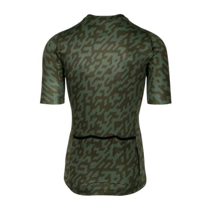 Bioracer Spitfire Noise Mens Cycling Jersey (Olive) - BUMSONTHESADDLE