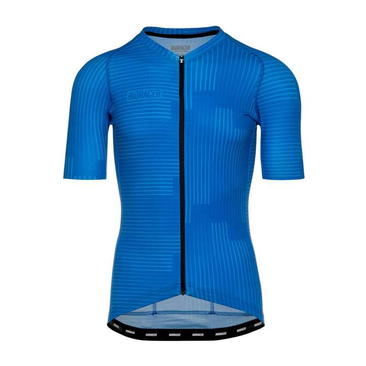 Bioracer Spitfire Warp Mens Cycling Jersey (Blue) - BUMSONTHESADDLE