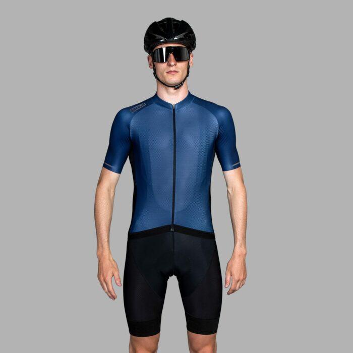 Bioracer Sprinter Coldblack Mens Cycling Jersey (Light Navy) - BUMSONTHESADDLE