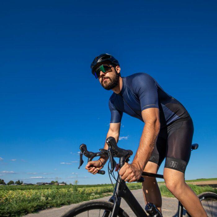 Bioracer Sprinter Coldblack Mens Cycling Jersey (Light Navy) - BUMSONTHESADDLE