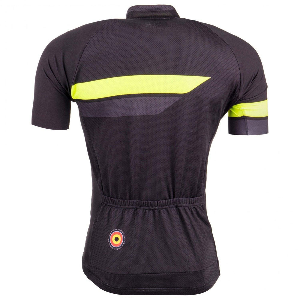 Bioracer Team 2.0 Mens Cycling Jersey (Black/Fluo Yellow) - BUMSONTHESADDLE