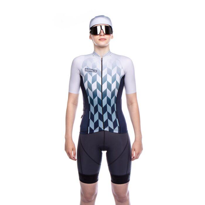 Bioracer Vesper Womens Cycling Jersey (Harlequeen Navy) - BUMSONTHESADDLE