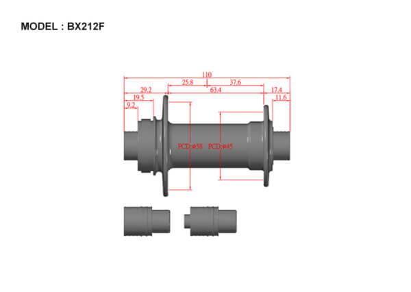 Bitex BX212 Front Hub (Black)