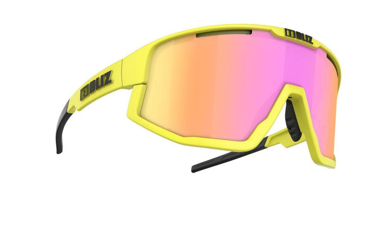 Bliz Fusion Sport Sunglasses (Brown w Purple/Matt Yellow) - BUMSONTHESADDLE