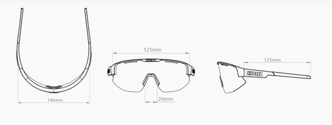 Bliz Matrix Small Sport Sunglasses (Smoke Ice Blue/Matte Black) - BUMSONTHESADDLE