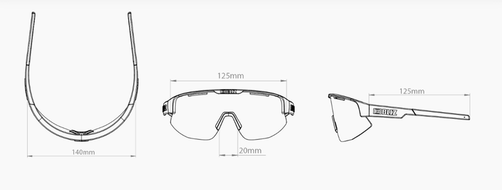 Bliz Matrix Small Sport Sunglasses (Smoke Ice Blue/Matte Black) - BUMSONTHESADDLE