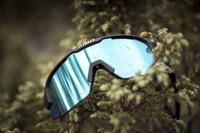 Bliz Matrix Small Sport Sunglasses (Smoke Ice Blue/Matte Black) - BUMSONTHESADDLE