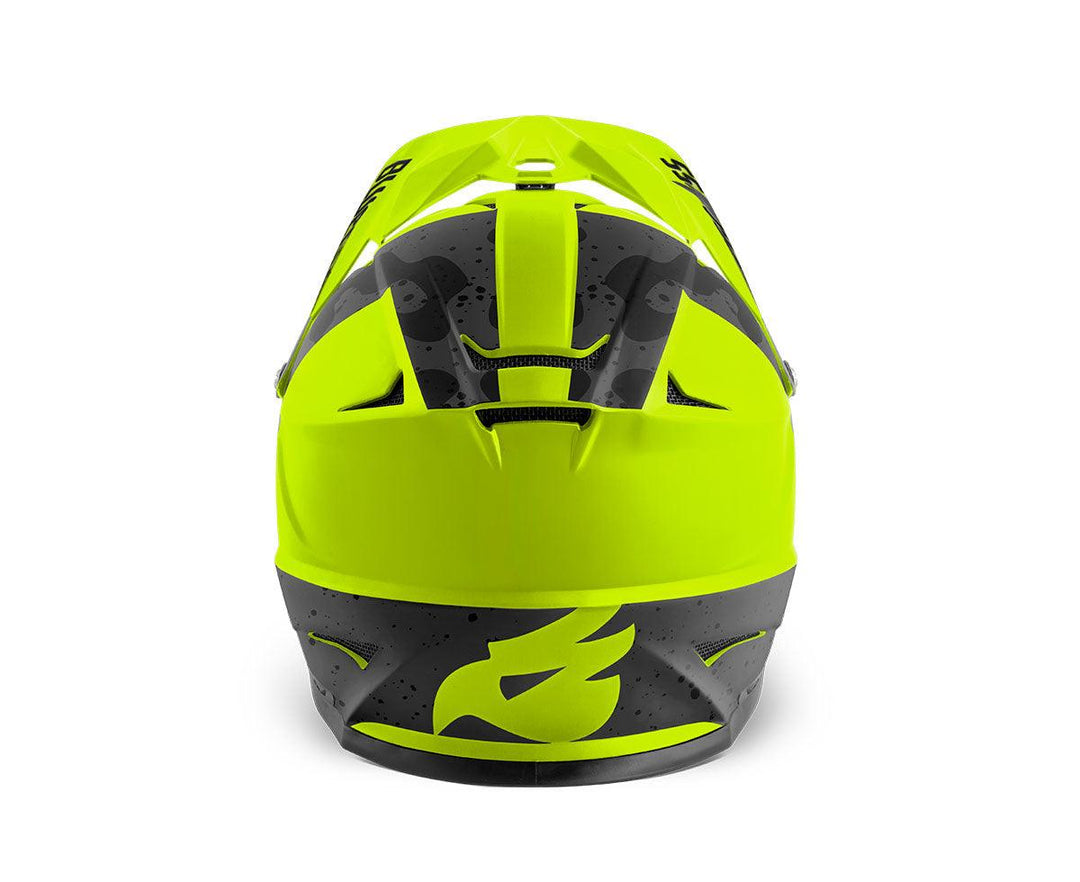 Bluegrass Intox MTB Cycling Helmet (Fluo Yellow/Black Camo/Matt) - BUMSONTHESADDLE
