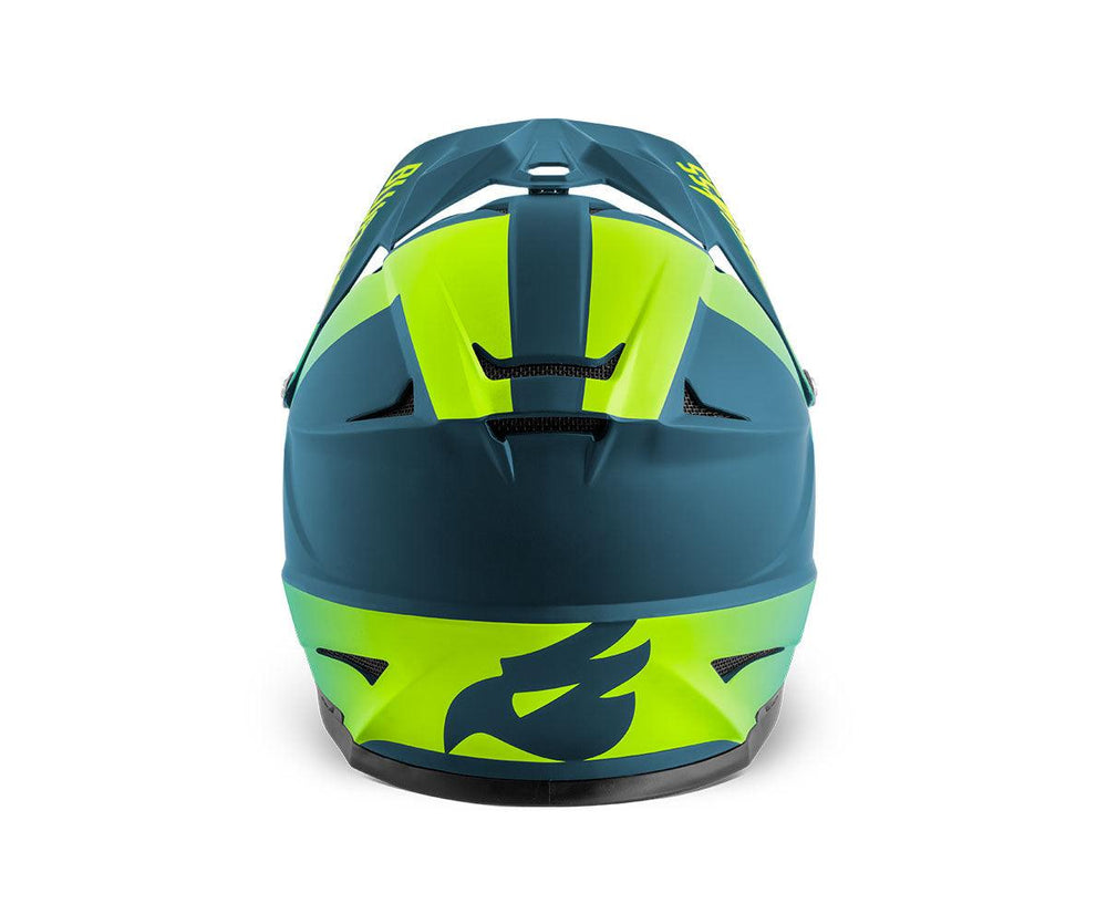 Bluegrass Intox MTB Cycling Helmet (Petrol Blue/Fluo Yellow/Matt) - BUMSONTHESADDLE