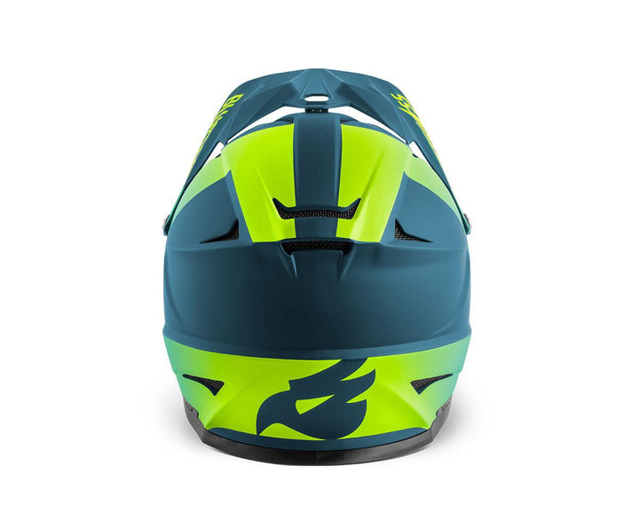 Bluegrass Intox MTB Cycling Helmet (Petrol Blue/Fluo Yellow/Matt) - BUMSONTHESADDLE