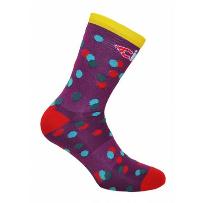 Cinelli Caledio Dots Mens Cycling Socks (Purple)