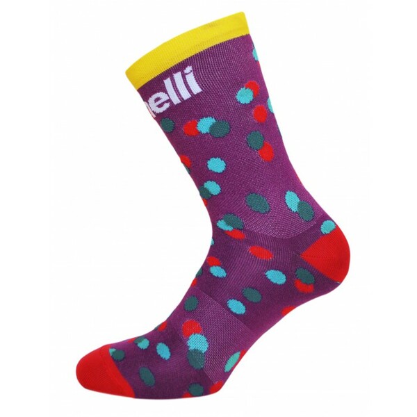 Cinelli Caledio Dots Mens Cycling Socks (Purple)