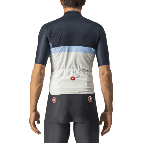 Castelli A Blocco Mens Cycling Jersey (Savile Blue/China Blue/Azzurro) - BUMSONTHESADDLE