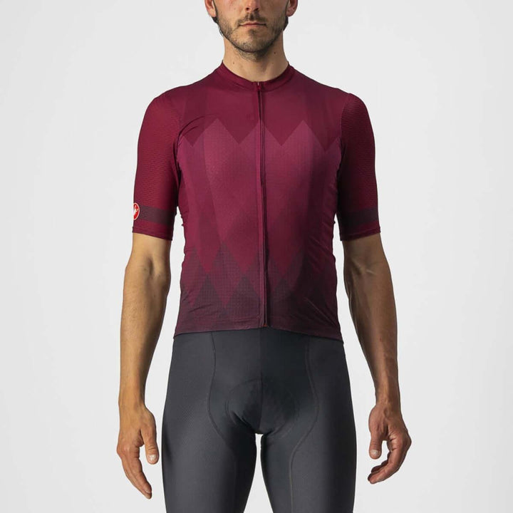 Castelli A Tutta Mens Cycling Jersey (Bordeaux) - BUMSONTHESADDLE