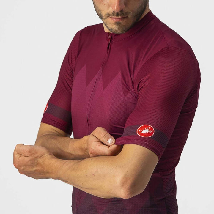 Castelli A Tutta Mens Cycling Jersey (Bordeaux) - BUMSONTHESADDLE