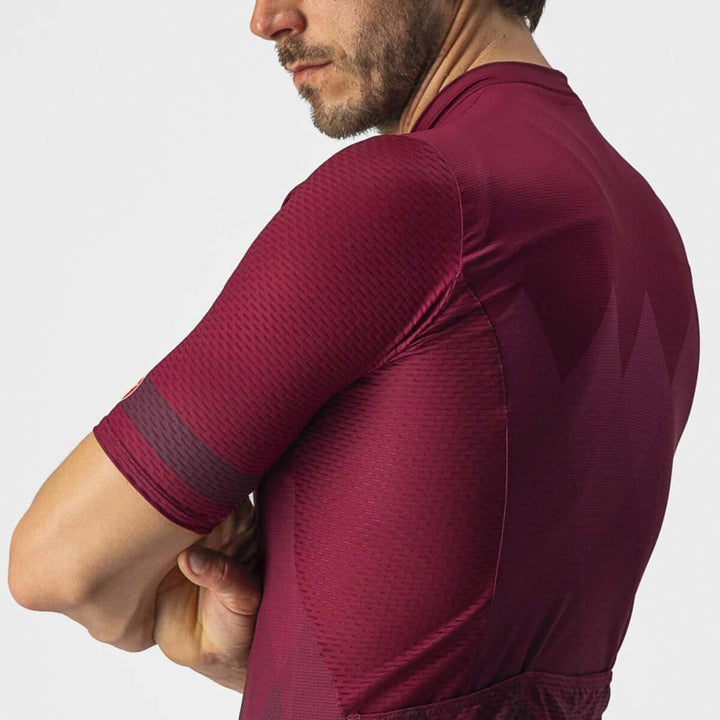 Castelli A Tutta Mens Cycling Jersey (Bordeaux) - BUMSONTHESADDLE