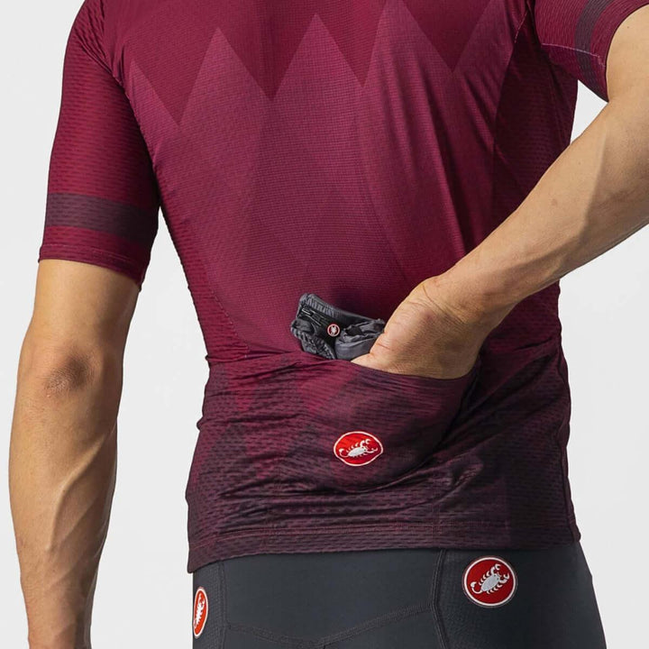 Castelli A Tutta Mens Cycling Jersey (Bordeaux) - BUMSONTHESADDLE