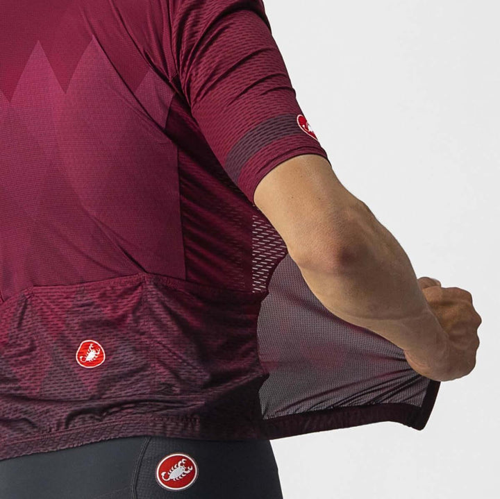 Castelli A Tutta Mens Cycling Jersey (Bordeaux) - BUMSONTHESADDLE