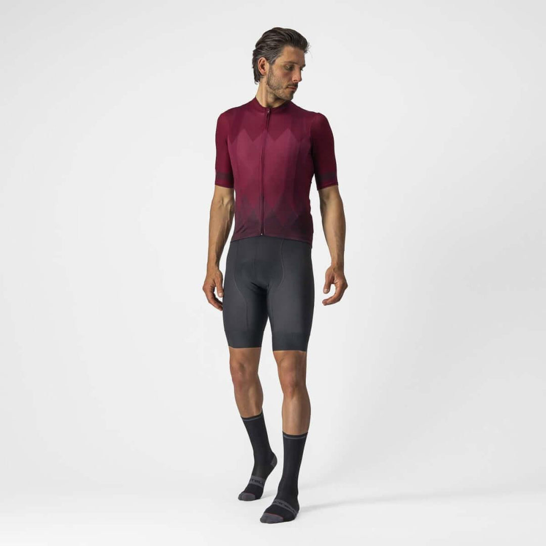 Castelli A Tutta Mens Cycling Jersey (Bordeaux) - BUMSONTHESADDLE