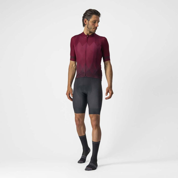 Castelli A Tutta Mens Cycling Jersey (Bordeaux) - BUMSONTHESADDLE