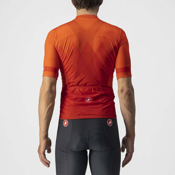 Castelli A Tutta Mens Cycling Jersey (Fiery Red) - BUMSONTHESADDLE
