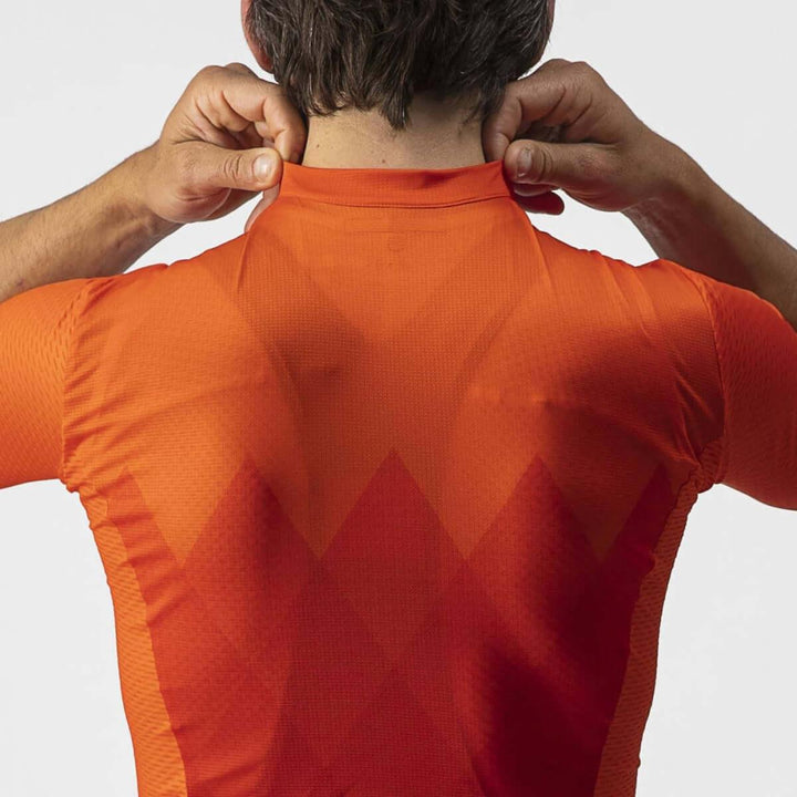 Castelli A Tutta Mens Cycling Jersey (Fiery Red) - BUMSONTHESADDLE