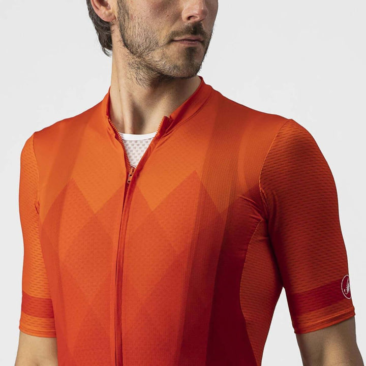 Castelli A Tutta Mens Cycling Jersey (Fiery Red) - BUMSONTHESADDLE