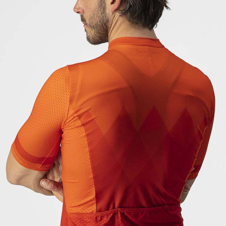 Castelli A Tutta Mens Cycling Jersey (Fiery Red) - BUMSONTHESADDLE